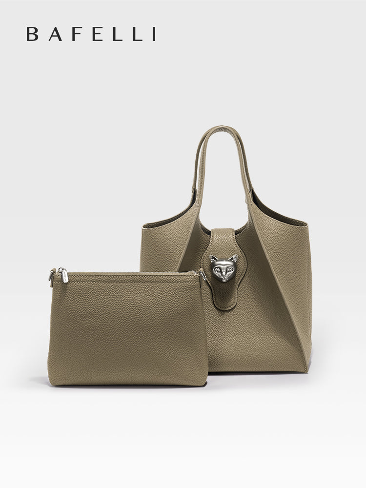 BAFELLI Luxury Genuine Leather Tote Bag - Women's Designer Handbag for Travel, Work & Casual | Spacious Unisex Purse with Stylish Business Design | Durable Fashion Accessory