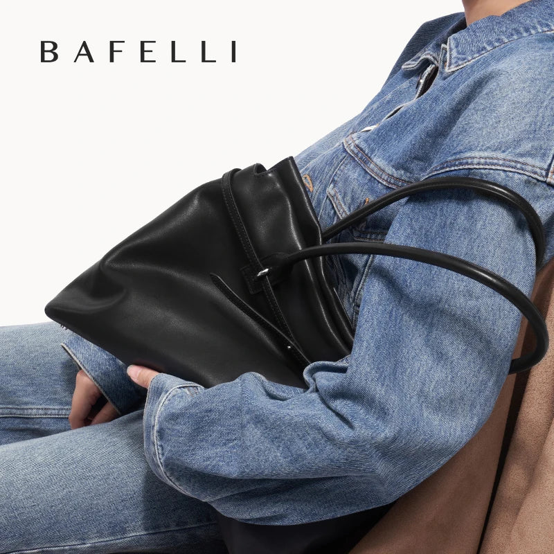 BAFELLI Underarm Tote Bag - Soft Travel Bag-Inspired Leather Crossbody for Women Compact Design Lightweight Shoulder Purse