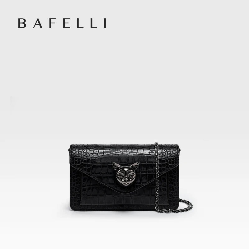 BAFELLI 2025 NEW WOMEN'S BAG FASHION TREND CLUTCH CAT CORSSBODY HANDBAGS LUXURY BRAND DESIGNER SHORTY CHAIN BUY SEPARATELY