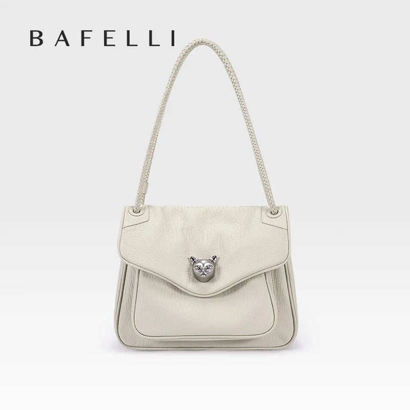 BAFELLI Trendy Chained Tote Bag for Women, Soft Leather Crossbody & Shoulder Bag, Chic Luxury Handbag