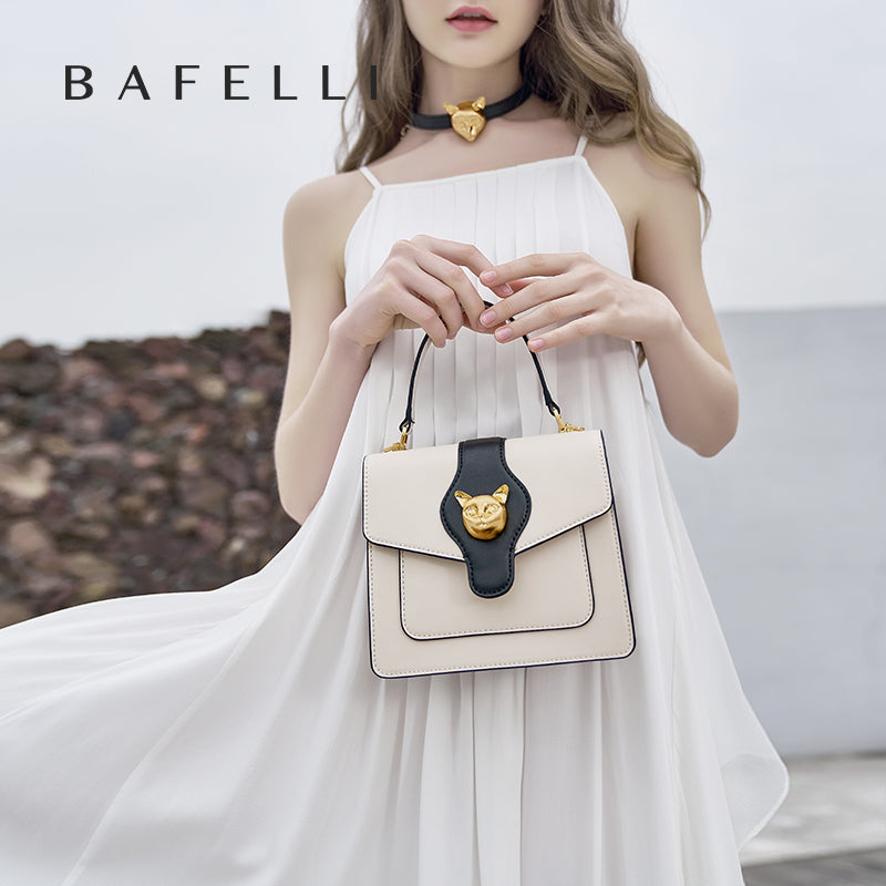 BAFELLI 2025 WOMEN'S BAG FEMALE EVEING PURSE FASHION NEW DESIGNER HANDBAG LEATHER SHOULDER CROSSBODY CAT STYLE LUXURY BRAND