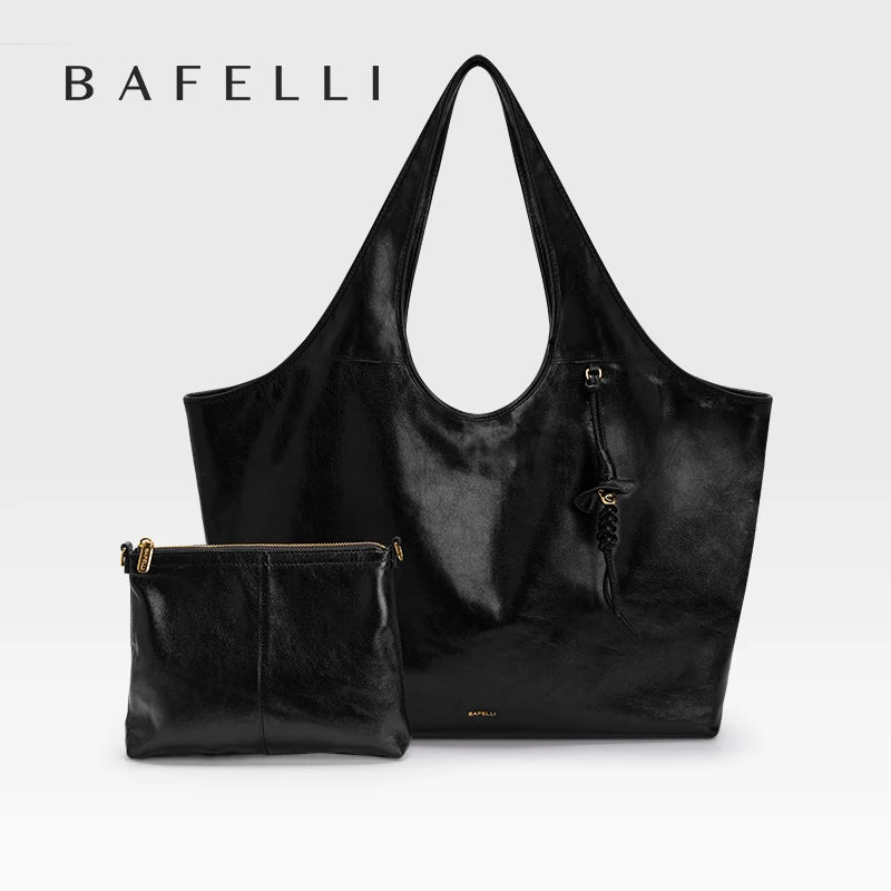 Genuine Leather Tote Bag Women Large Capacity Soft Lightweight Shoulder Bag For Laptop Computer Documents Daily Work Travel