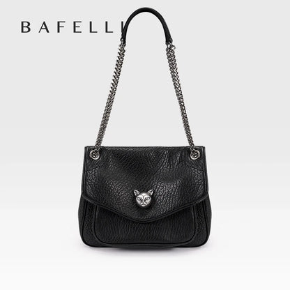 BAFELLI Trendy Chained Tote Bag for Women, Soft Leather Crossbody & Shoulder Bag, Chic Luxury Handbag