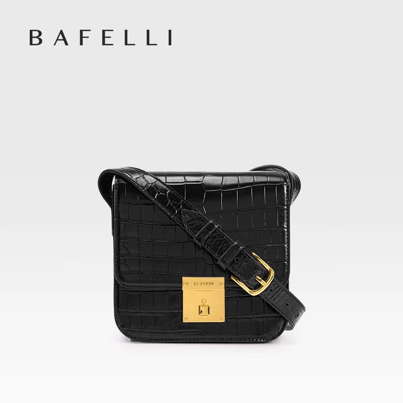 BAFELLI WOMEN BAGS FASHION 2025 LEATHER MINI BOXY BAG CROSSBODY ORIGINAL DESIGNER LUXURY SHOULDER SADDLE MESSENGER FEMALE