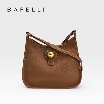 BAFELLI New Women's Natural Cattle Leather Bucket Bag - Versatile & Chic Shoulder & Crossbody