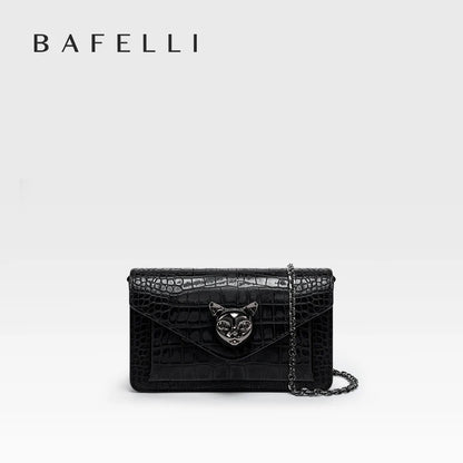 BAFELLI 2025 NEW WOMEN'S BAG FASHION TREND CLUTCH CAT CORSSBODY HANDBAGS LUXURY BRAND DESIGNER SHORTY CHAIN BUY SEPARATELY