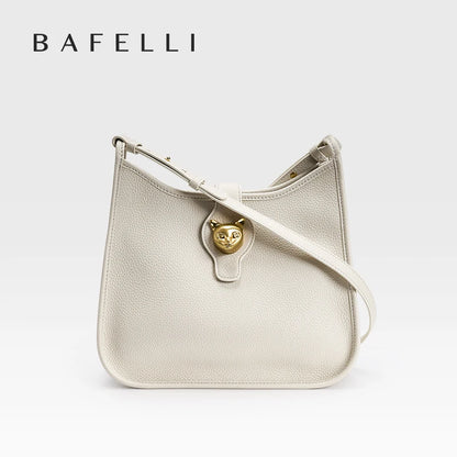 BAFELLI New Women's Natural Cattle Leather Bucket Bag - Versatile & Chic Shoulder & Crossbody