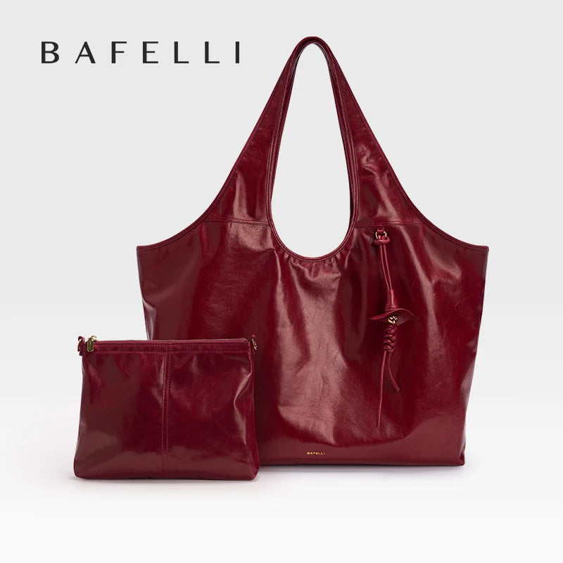 Genuine Leather Tote Bag Women Large Capacity Soft Lightweight Shoulder Bag For Laptop Computer Documents Daily Work Travel