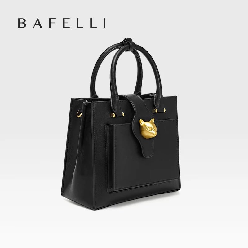 BAFELLI 2025 WOMEN'S NEW HANDBAG CAT LUXURY LEATHER FASHION BUSINESS SHOULDER STYLISH CASUAL CROSSBODY FEMALE PURSE OFFICE LADY
