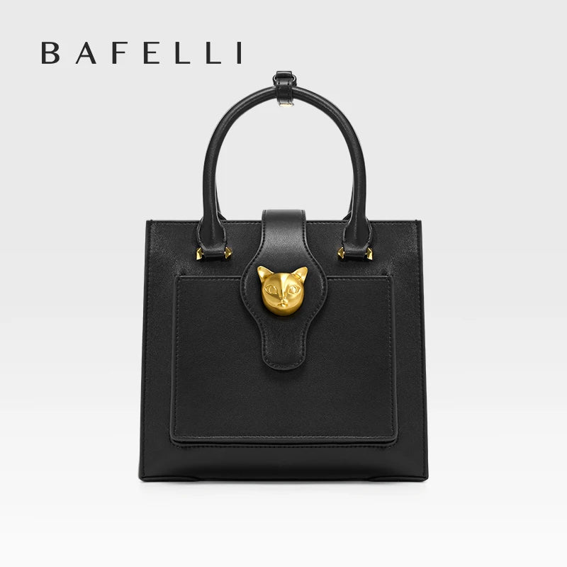 BAFELLI 2025 WOMEN'S NEW HANDBAG CAT LUXURY LEATHER FASHION BUSINESS SHOULDER STYLISH CASUAL CROSSBODY FEMALE PURSE OFFICE LADY