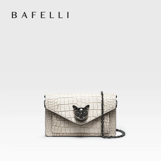 BAFELLI 2025 NEW WOMEN'S BAG FASHION TREND CLUTCH CAT CORSSBODY HANDBAGS LUXURY BRAND DESIGNER SHORTY CHAIN BUY SEPARATELY