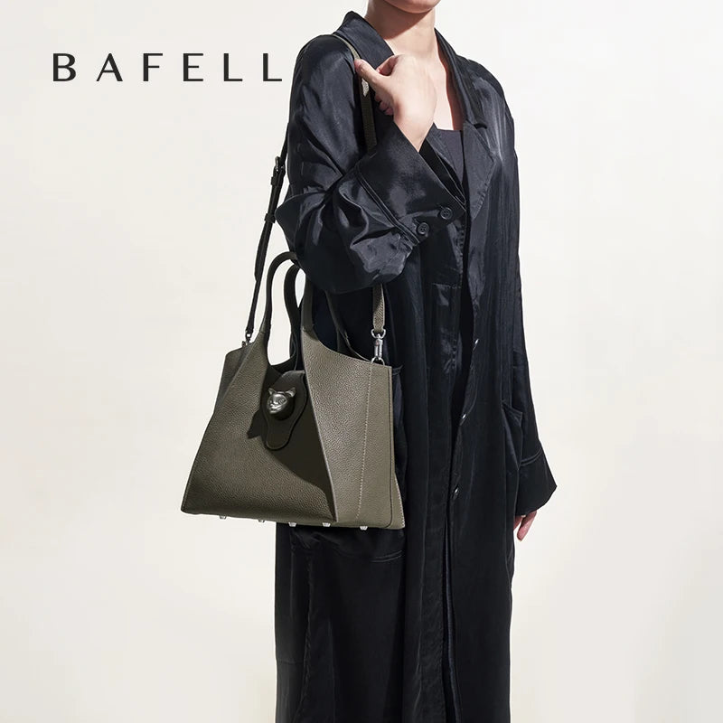 BAFELLI 2025 WOMEN'S HANDBAG TOTE TRAVEL BAGS GENUINE LEATHER CASUAL FASHION LUXURY BRAND UNISEX PURSE BUSINESS STYLISH DESIGNER