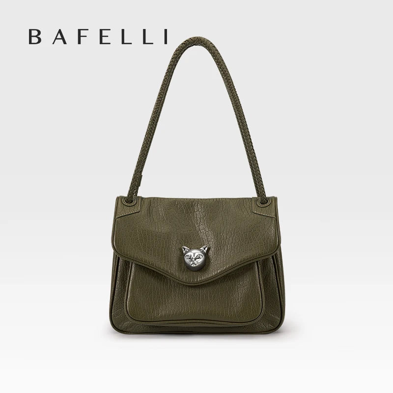 BAFELLI Trendy Chained Tote Bag for Women, Soft Leather Crossbody & Shoulder Bag, Chic Luxury Handbag
