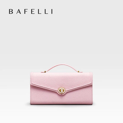BAFELLI 2025 NEW WOMEN'S HANDBAG LEATHER WALLET PARTY SHOULDER DRESS PURSE LUXURY DESIGNER BRAND FEMALE EVENING BAGS CLUTCHES