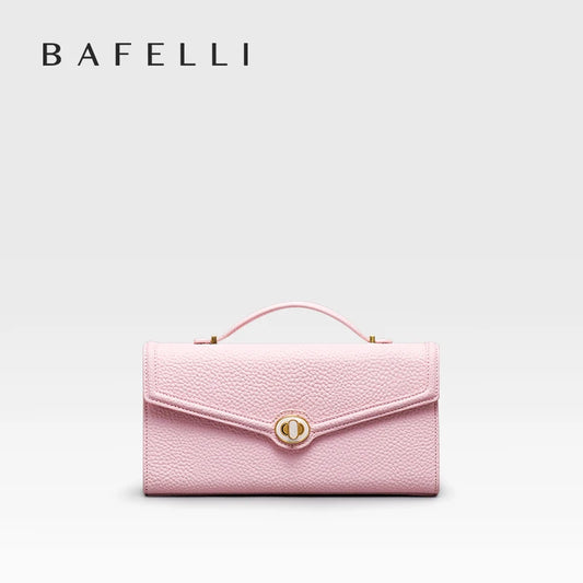 BAFELLI 2025 NEW WOMEN'S HANDBAG LEATHER WALLET PARTY SHOULDER DRESS PURSE LUXURY DESIGNER BRAND FEMALE EVENING BAGS CLUTCHES