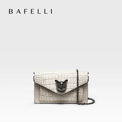 BAFELLI 2025 NEW WOMEN'S BAG FASHION TREND CLUTCH CAT CORSSBODY HANDBAGS LUXURY BRAND DESIGNER SHORTY CHAIN BUY SEPARATELY