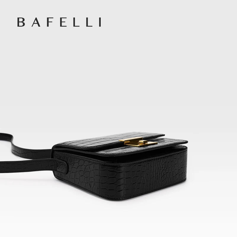 BAFELLI WOMEN BAGS FASHION 2025 LEATHER MINI BOXY BAG CROSSBODY ORIGINAL DESIGNER LUXURY SHOULDER SADDLE MESSENGER FEMALE