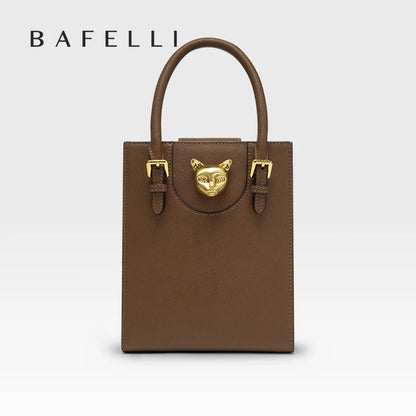 BAFELLI 2026 NEW WOMEN'S HANDBAG CAT LUXURY BRAND DESIGNER ORIGINAL STYLE TRENDING SHOULDER CASUAL BAGS MINI TOTE CROSSBODY