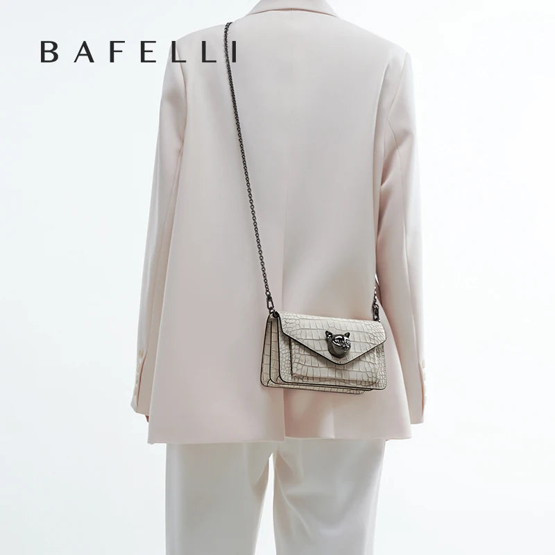 BAFELLI 2025 NEW WOMEN'S BAG FASHION TREND CLUTCH CAT CORSSBODY HANDBAGS LUXURY BRAND DESIGNER SHORTY CHAIN BUY SEPARATELY