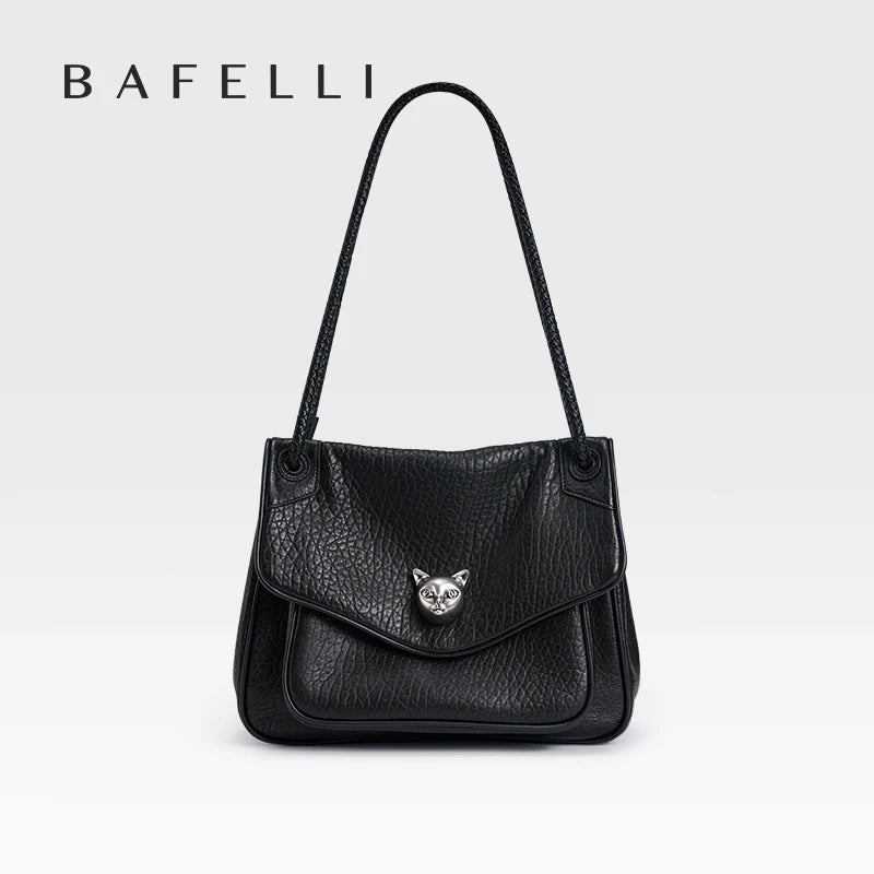 BAFELLI Trendy Chained Tote Bag for Women, Soft Leather Crossbody & Shoulder Bag, Chic Luxury Handbag