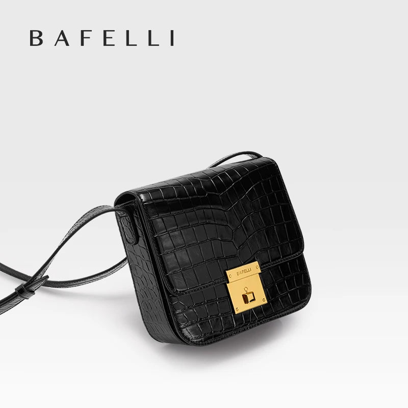 BAFELLI WOMEN BAGS FASHION 2025 LEATHER MINI BOXY BAG CROSSBODY ORIGINAL DESIGNER LUXURY SHOULDER SADDLE MESSENGER FEMALE