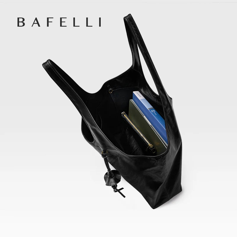 Genuine Leather Tote Bag Women Large Capacity Soft Lightweight Shoulder Bag For Laptop Computer Documents Daily Work Travel