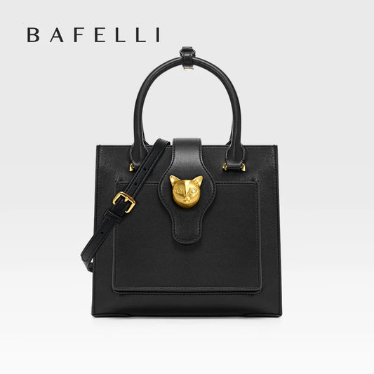 BAFELLI 2025 WOMEN'S NEW HANDBAG CAT LUXURY LEATHER FASHION BUSINESS SHOULDER STYLISH CASUAL CROSSBODY FEMALE PURSE OFFICE LADY