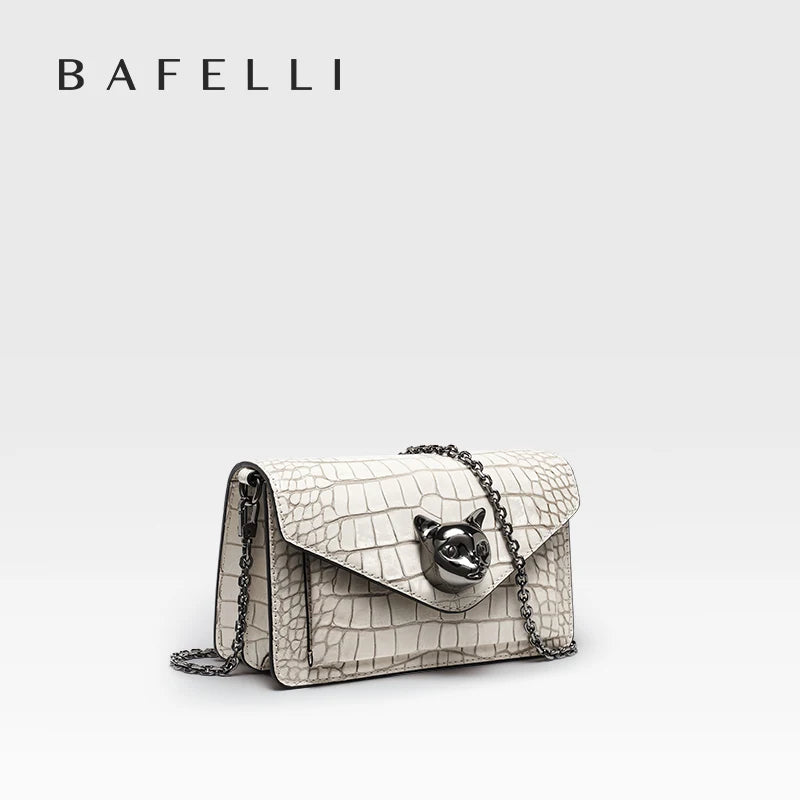 BAFELLI 2025 NEW WOMEN'S BAG FASHION TREND CLUTCH CAT CORSSBODY HANDBAGS LUXURY BRAND DESIGNER SHORTY CHAIN BUY SEPARATELY