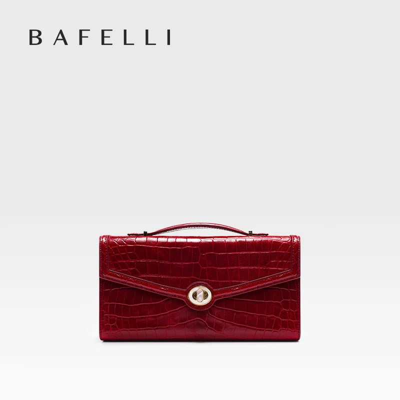 BAFELLI 2025 NEW WOMEN'S HANDBAG LEATHER WALLET PARTY SHOULDER DRESS PURSE LUXURY DESIGNER BRAND FEMALE EVENING BAGS CLUTCHES